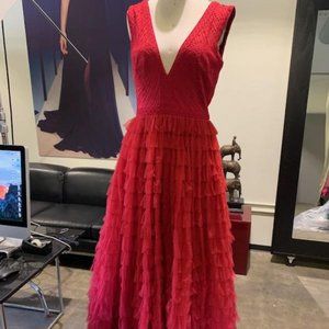 TALA EMBROIDERED OMBRE TULLE GOWN BLS19878L